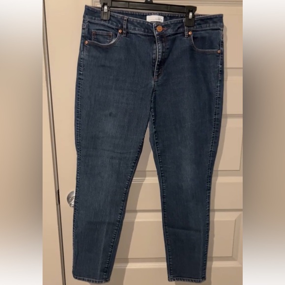 LOFT Dark Indigo Skinny Jeans - Picture 1 of 9